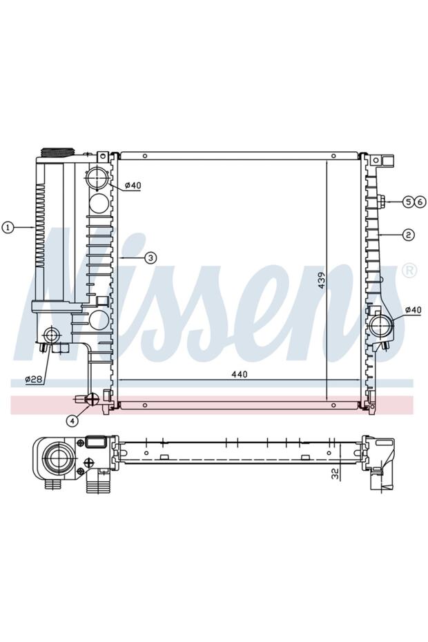 Bmw 3 E30 (82-) - E36 (90-) E36 Compact (94-) Radyatör 349000 - 6