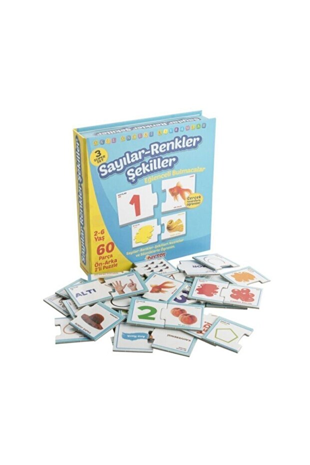 SAYILAR RENKLER ŞEKİLLER BULMACA EĞİTİCİ OYUN SETİ - 1
