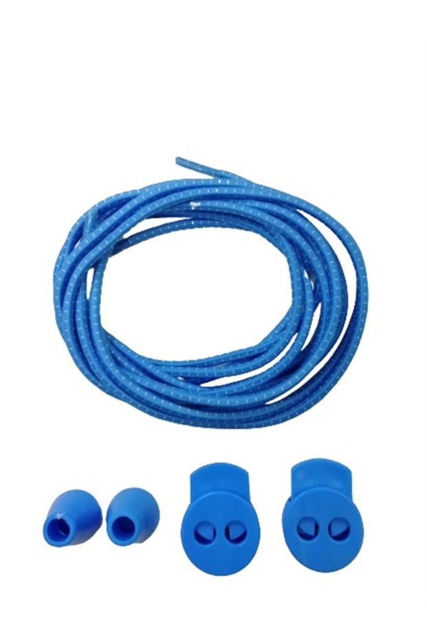 Practical Locked Flexible Shoelaces 100 cm Blue