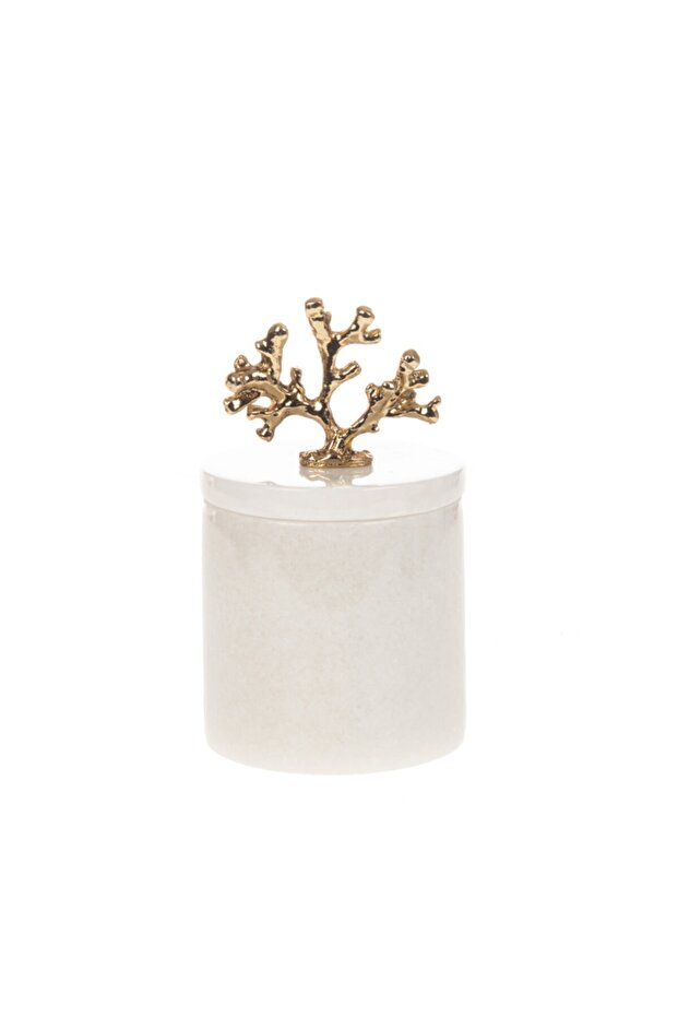 White Cotton Swab - Gold Coral