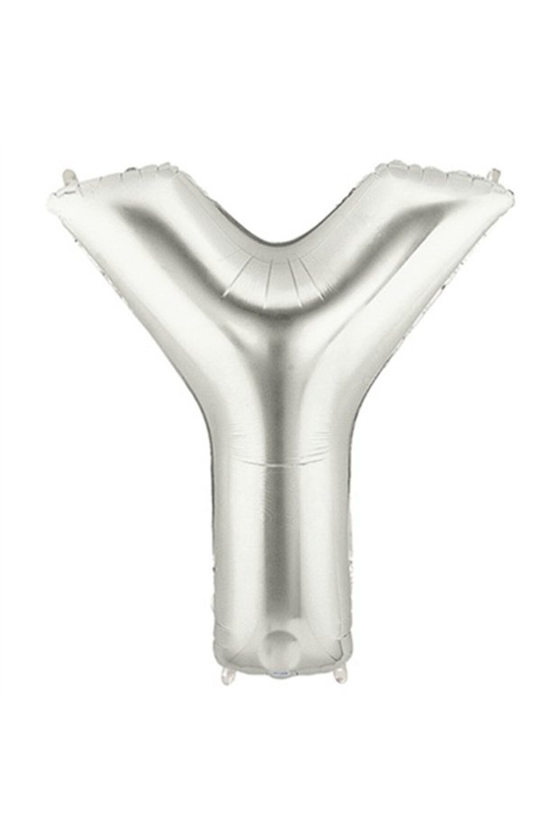 Y Silver 34 Inch Foil Balloon