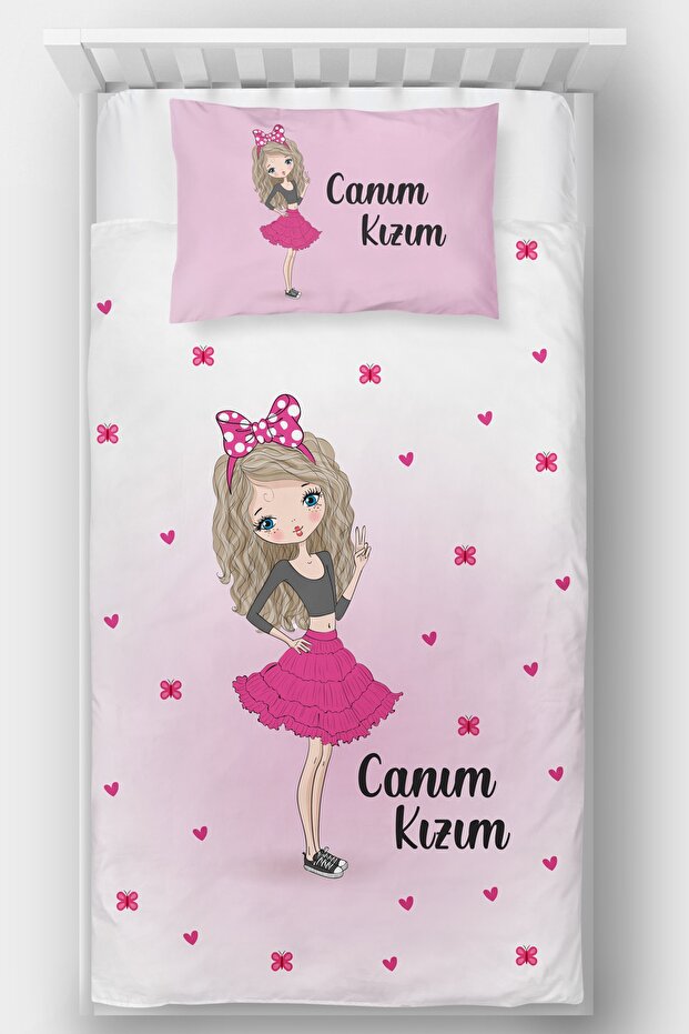 Butterfly Girl Single Bedspread