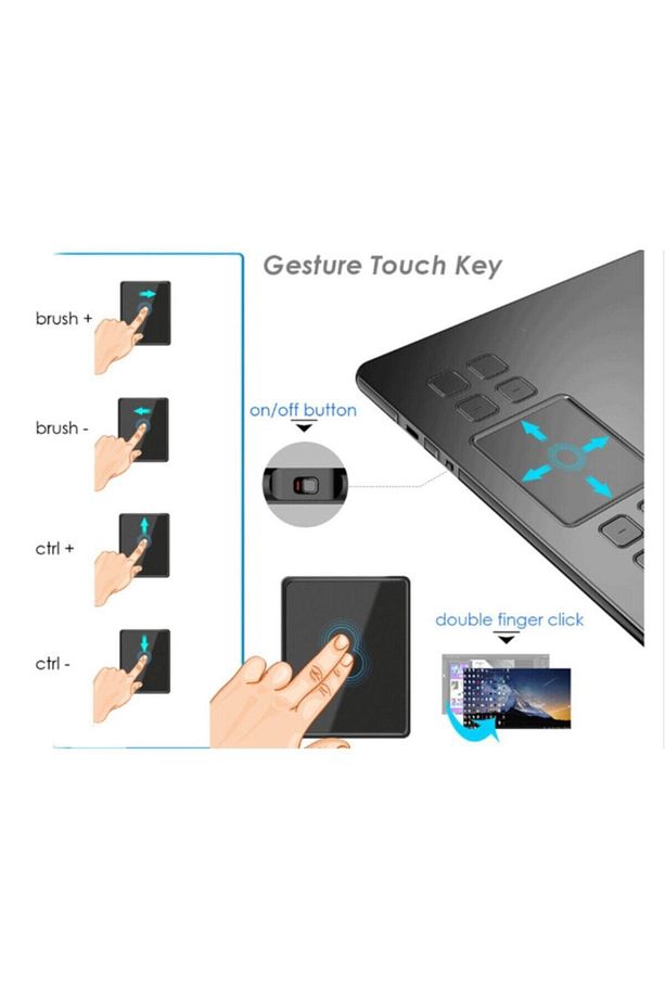 A50 8192 Levels 5080LPI Grafik Tablet + Kalem - 4