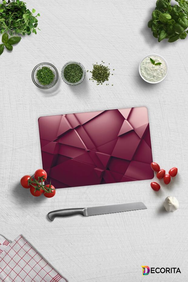 Noble Burgundy |   Glass Cutting Board - Glass Cutting Board |   20 cm X 30 cm