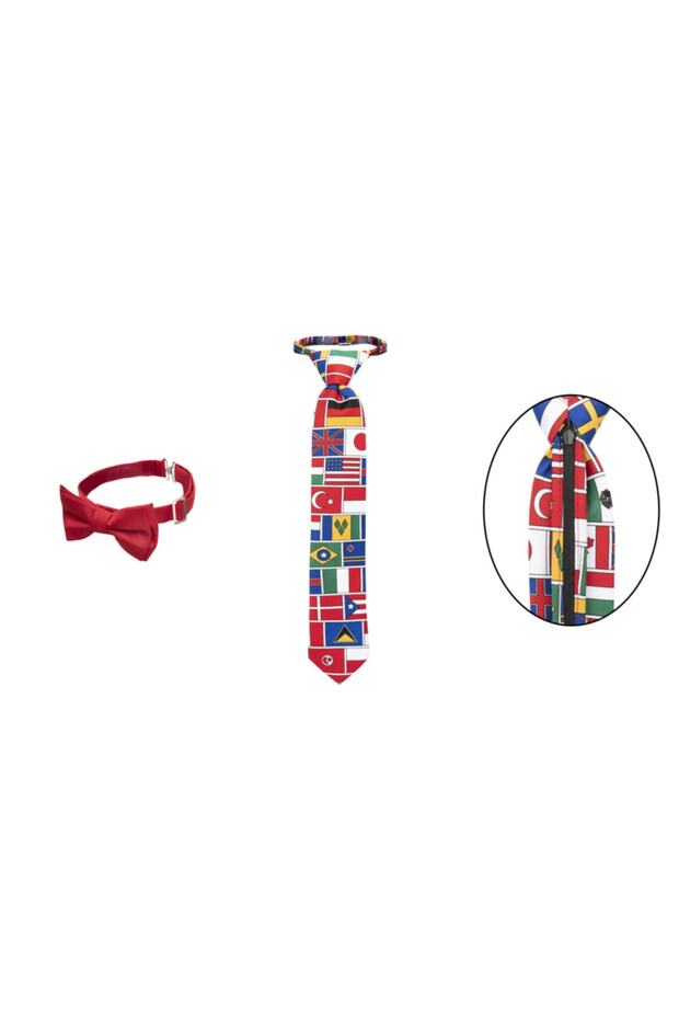 Çocuk Papyon Kravat 2 Li Set - 1