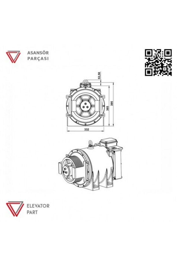 Akis Ak2 Asansör Motoru 210 Kasnak - 2