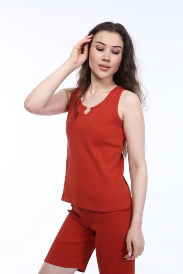 Kiremit Fitilli Basic Kaşkorse Örme Atlet - 3