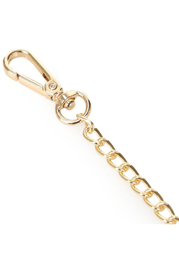 حزام حقيبة الكتف بسلسلة ذهبية (حزام قصير رفيع) - 3