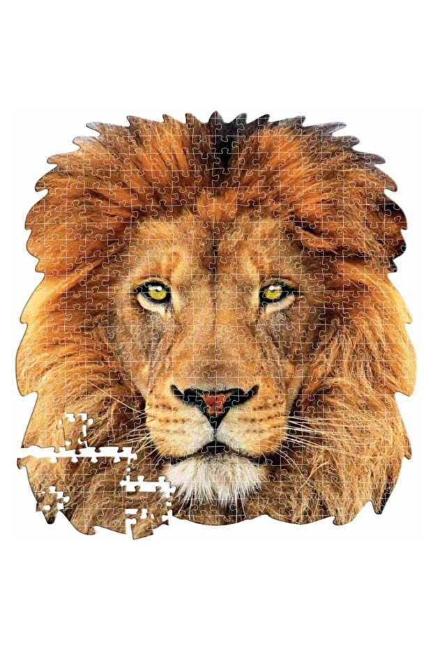 Hayvan Yüzü Şekilleri Serisi Aslan 375 Parça Puzzle - 2