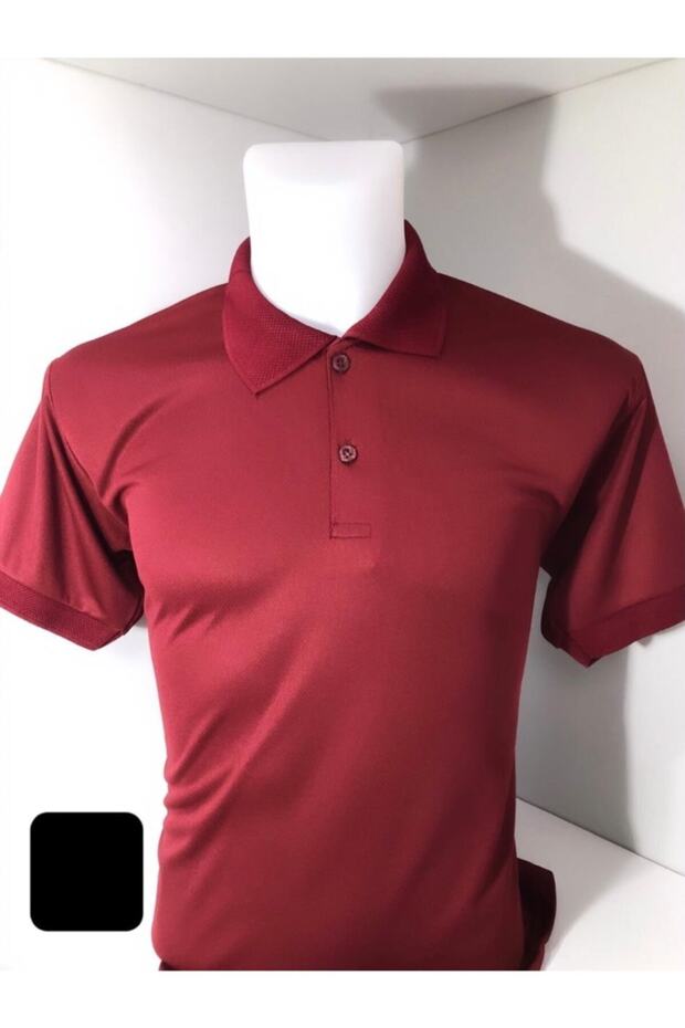Men's Claret Red Polo Neck T-shirt