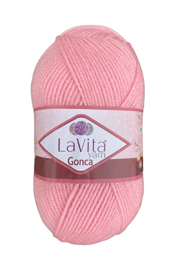 Gonca Hand Knitting Yarn Taka Yarn (4007-Bebe Pink)