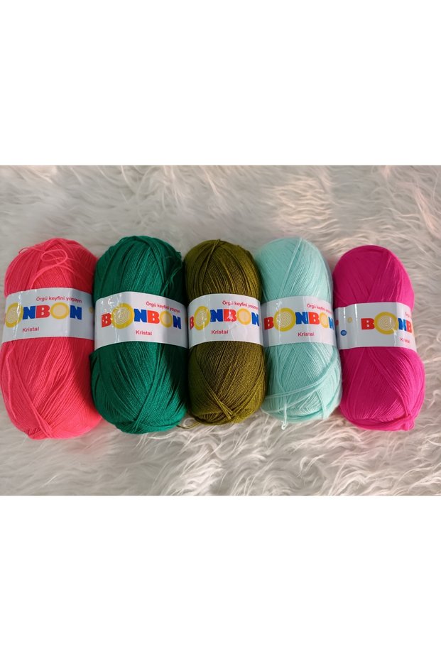 Lif ipi set 5 adet Bonbon örme ipi