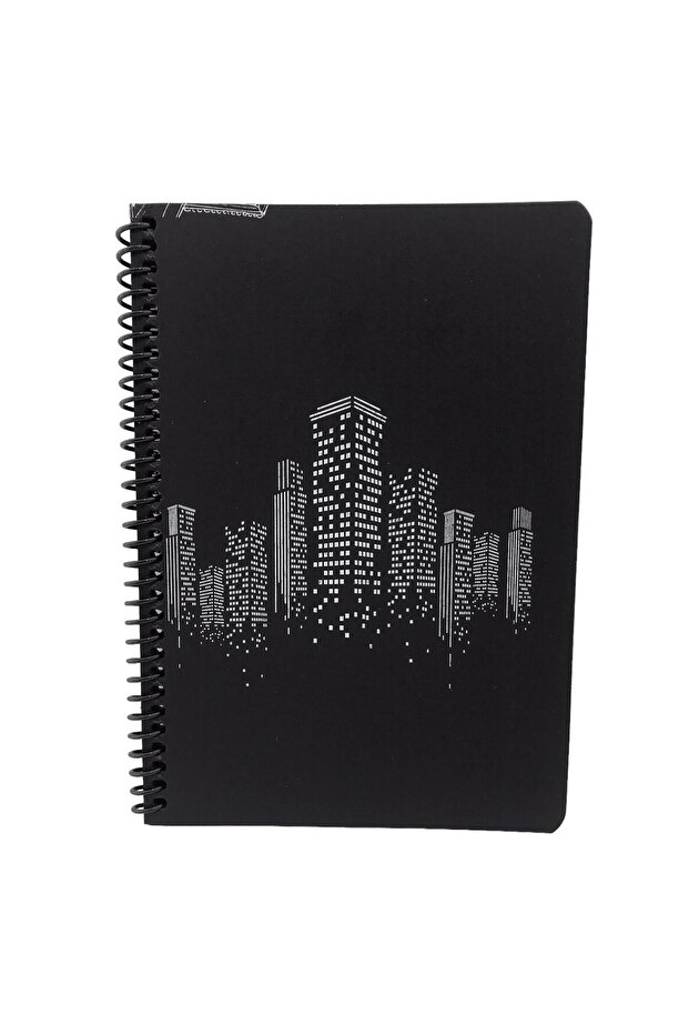 Cover Patterned Black Notebook Black Leaf Notebook - Black Page Notebook White Gel Pen Side - 4