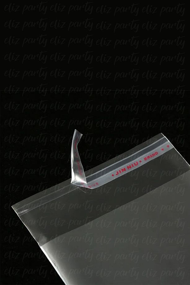 7x20cm Şeffaf Bantlı Yapışkanlı Opp Parlak Jelatin Poşet Bijuteri Aksesuar Paketleme Poşeti 100 Ad - 8