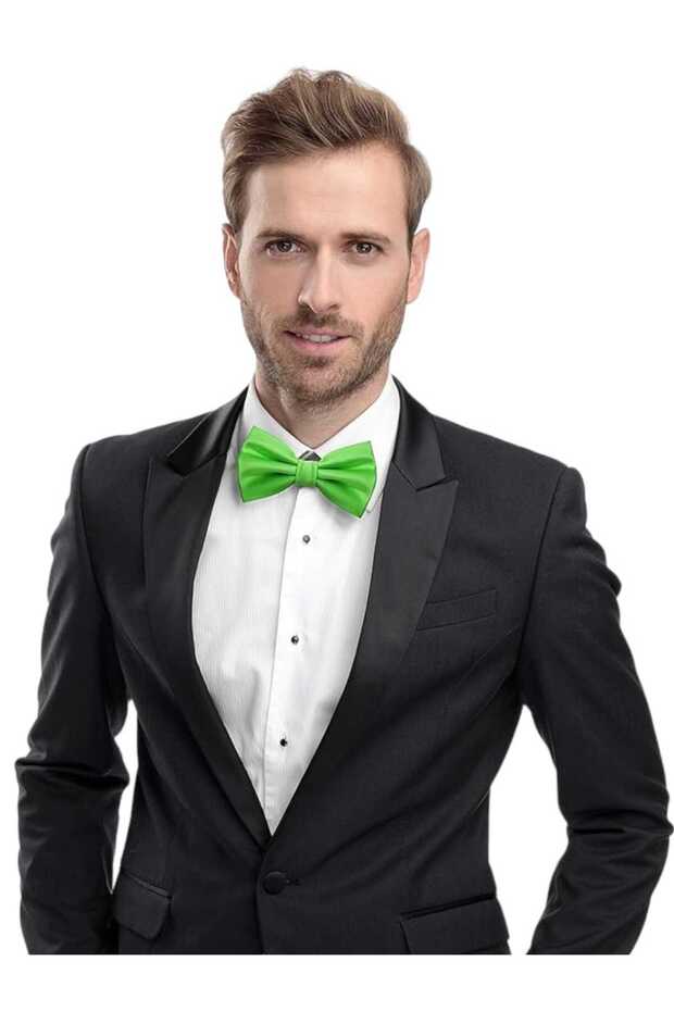 Men's Solid Color Satin Bow Tie - 1