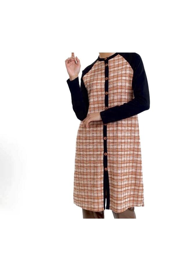 2 Thread Square Pattern Orange Tunic - 2