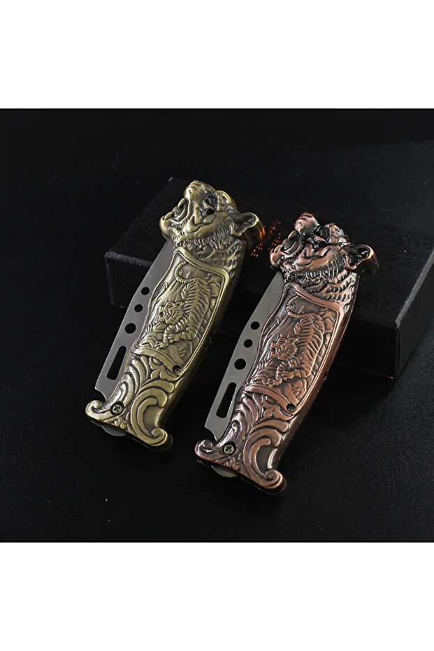 Kaplan Figürlü Çakı Çakmak Modeli - 4