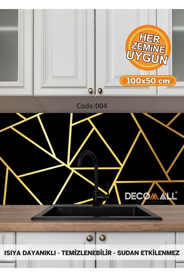 4 Code YAPIŞKANLI DESENLİ FOLYO DUVAR DOLAP MUTFAK TEZGAH ARASI FOLYO KAPLAMA(50x100cm) - 1