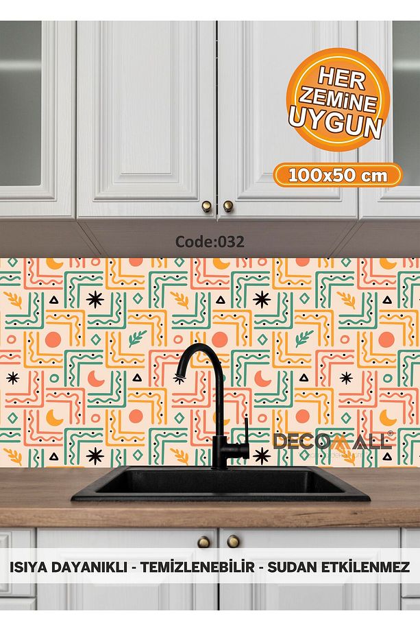 32 Code YAPIŞKANLI DESENLİ FOLYO DUVAR DOLAP MUTFAK TEZGAH ARASI FOLYO KAPLAMA(50x100cm) - 1