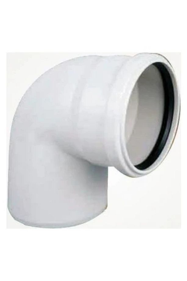 pvc atık su borusu 3,2 mm 100 lük 90 derece dirsek - 1