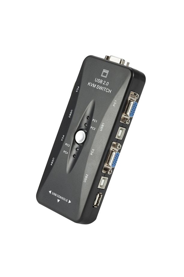4 Port Usb Kvm Switch Çoklayıcı 4pc Tek Monitör Kasa Çoğaltıcı - 7