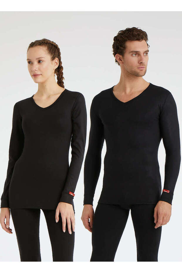 Black Friday Unisex Thermal Long Sleeve V-Neck T-Shirt