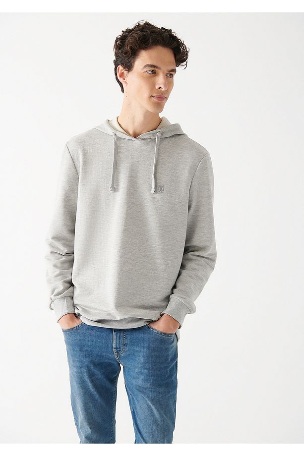 Kapüşonlu Gri Sweatshirt 8806232175 - 2