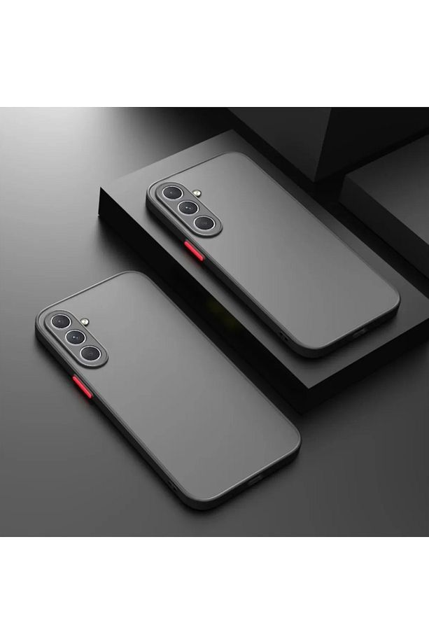 Samsung Galaxy A24 Mat Parmak Izi Yapmaz Kamera Korumalı Renkli Tuşlu Sert Silikon Kapak (Uyumlu) - 1