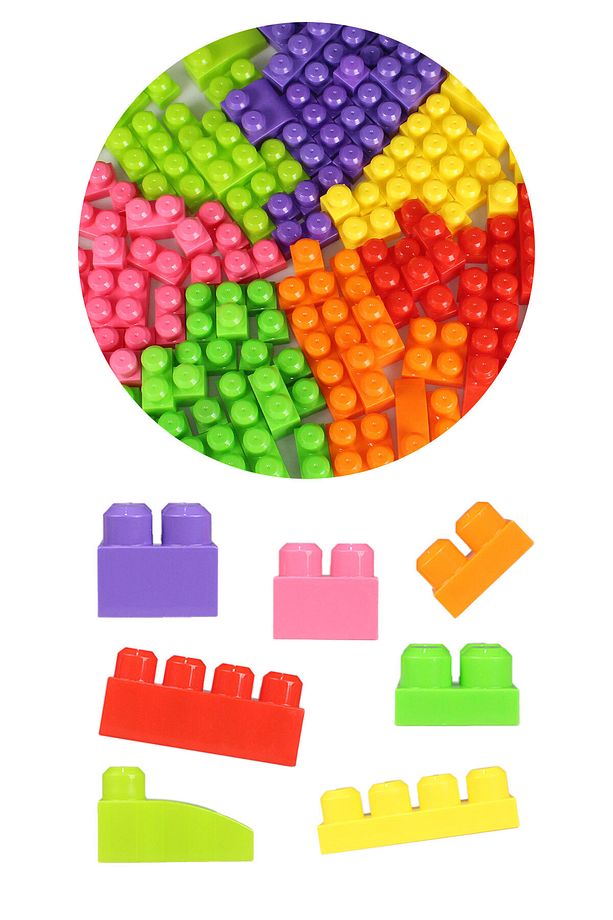 Play Blox Yapı Oyuncakları 56 Parça Çantalı Parlak Renkler Mega Blok Seti 2892 - 5