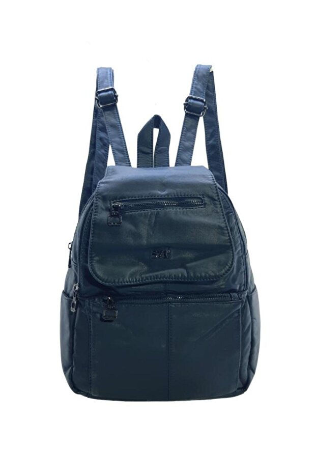 Y.s.leather Women's Backpack Ideal for Daily Use Multi-Pocket Faux Leather Bag 5 Re