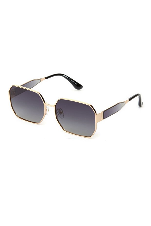 Ds 2315 C1 Geometric Gold Unisex Sunglasses
