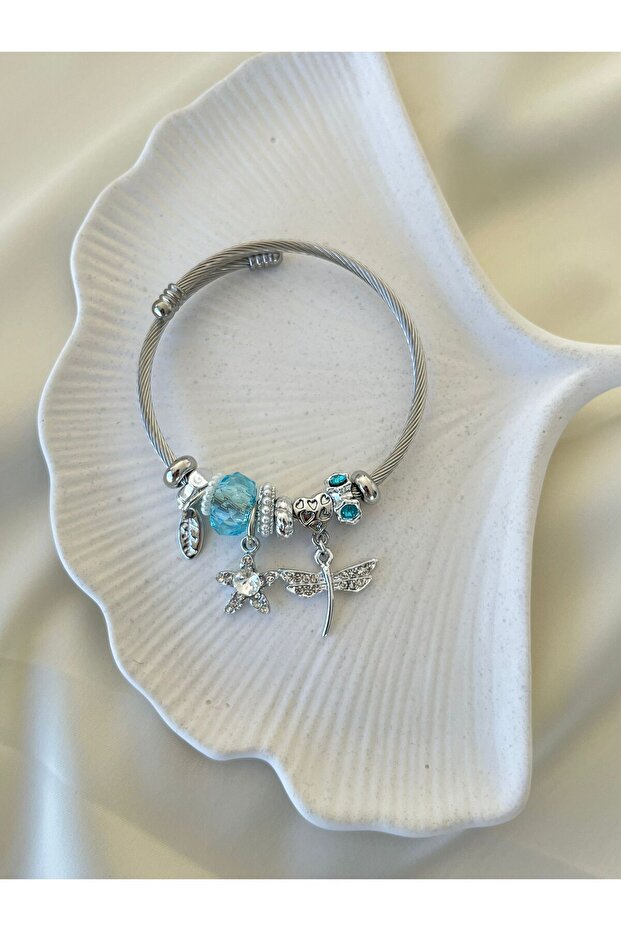 Çelik Model Bileklik Mavi - 1