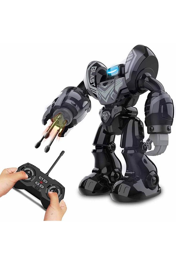 Robo Blast Sesli ve Işıklı Uzaktan Kumandalı Robot - Siyah Robot - 2