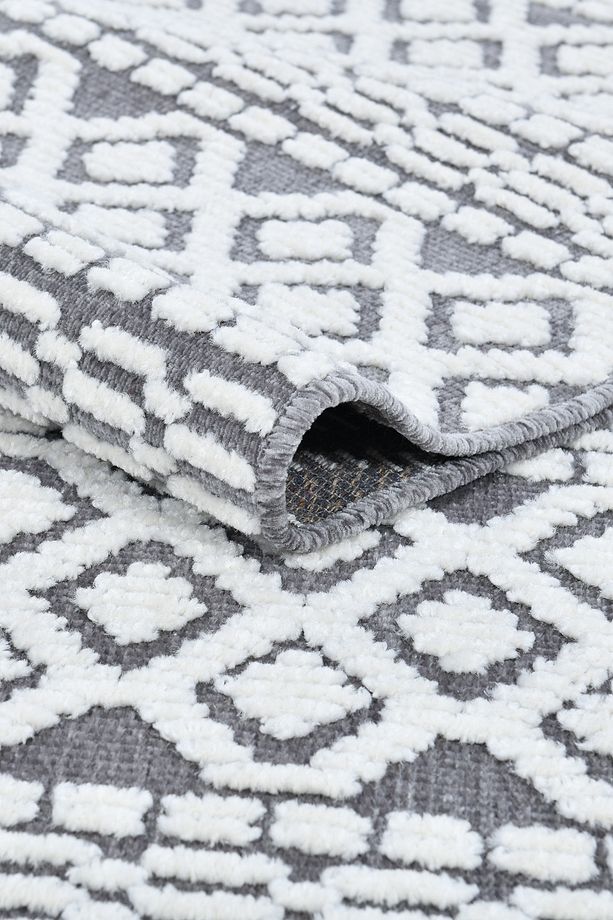 Chenille Gri Yumuşak Yıkanabilir Çocuk Odası Oturma Odası Salon Mutfak Halısı N2 - 4