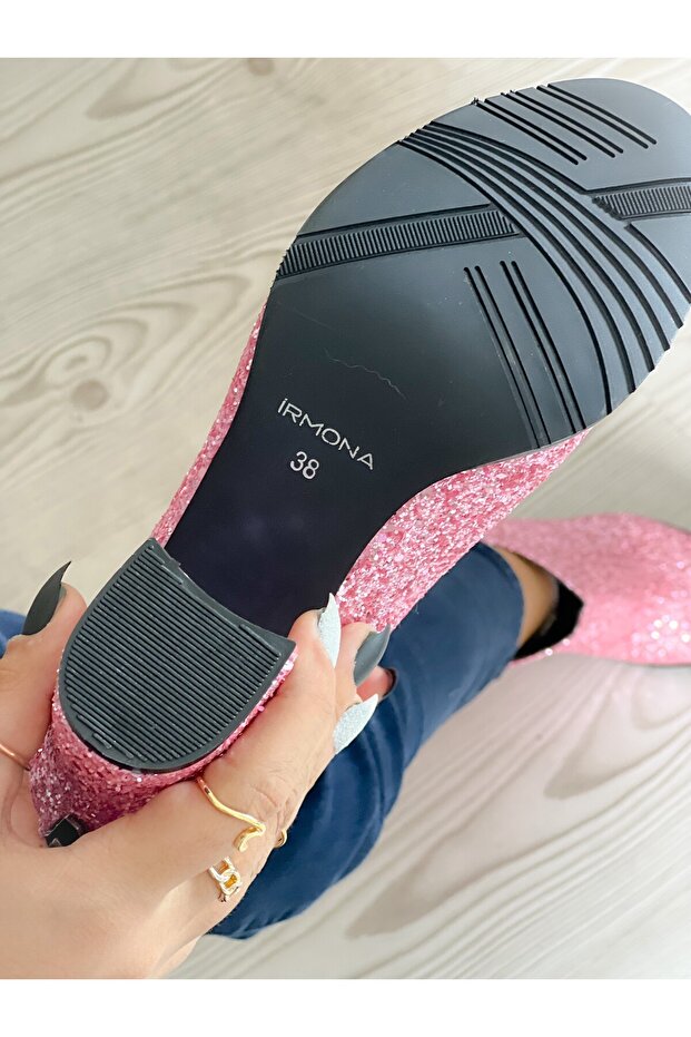 Star Pembe Taşlı Topuklu Bot Bottie - 7