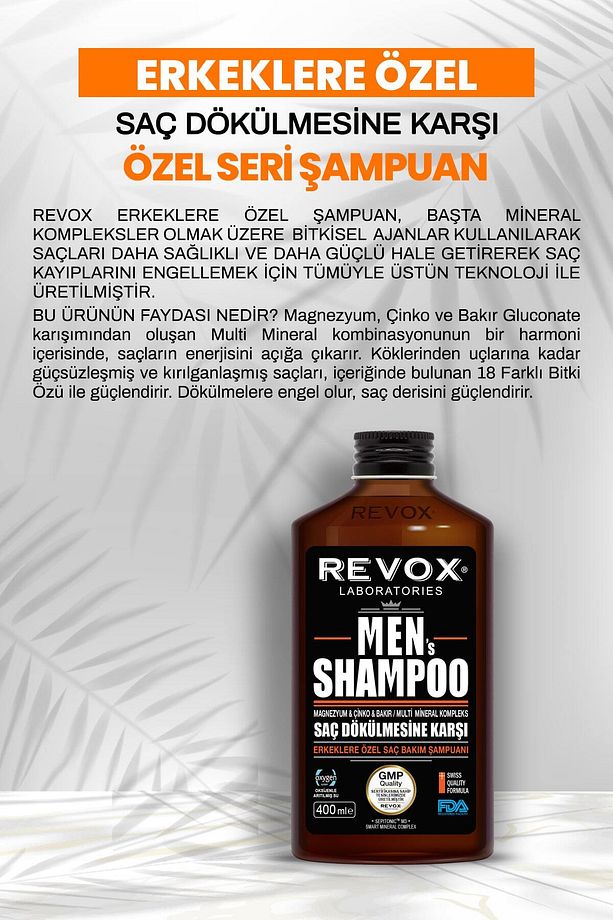 Men Saç Dökülmesine Karşı Şampuan 400 Ml X 2 Adet - 4