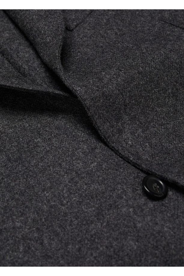 Saf yün melanj blazer ceket - 5
