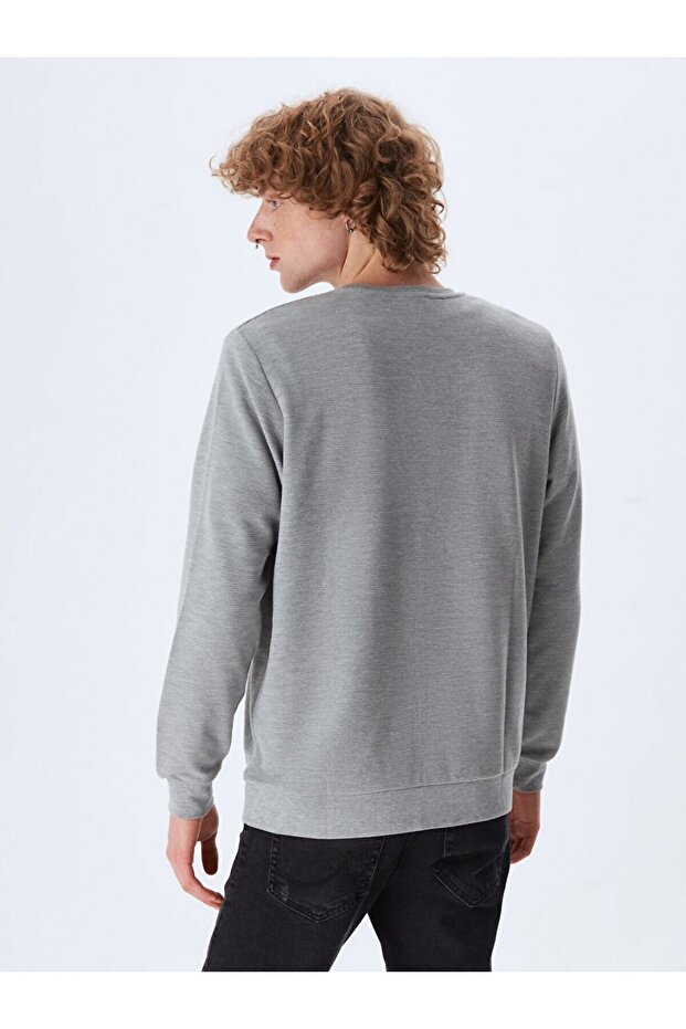 Logolu Gri Sweatshırt - 3