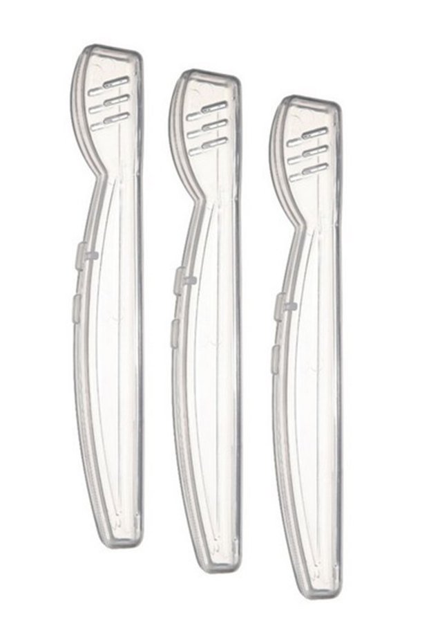 Toothbrush Storage Container 3 Pack Transparent