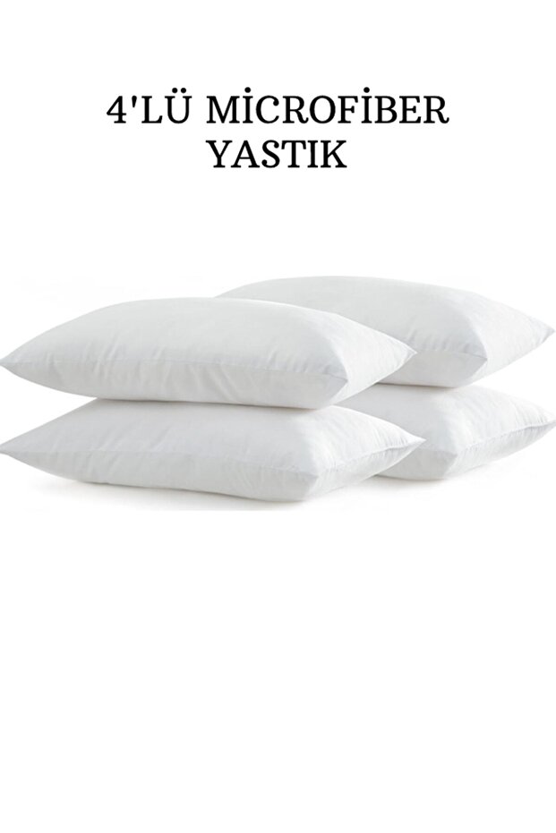 Safir Series 4-Piece Silicone Filled Pillow 50x70 Cm 800 gr Microfiber Fabric Antiallergic Anti-Sweat