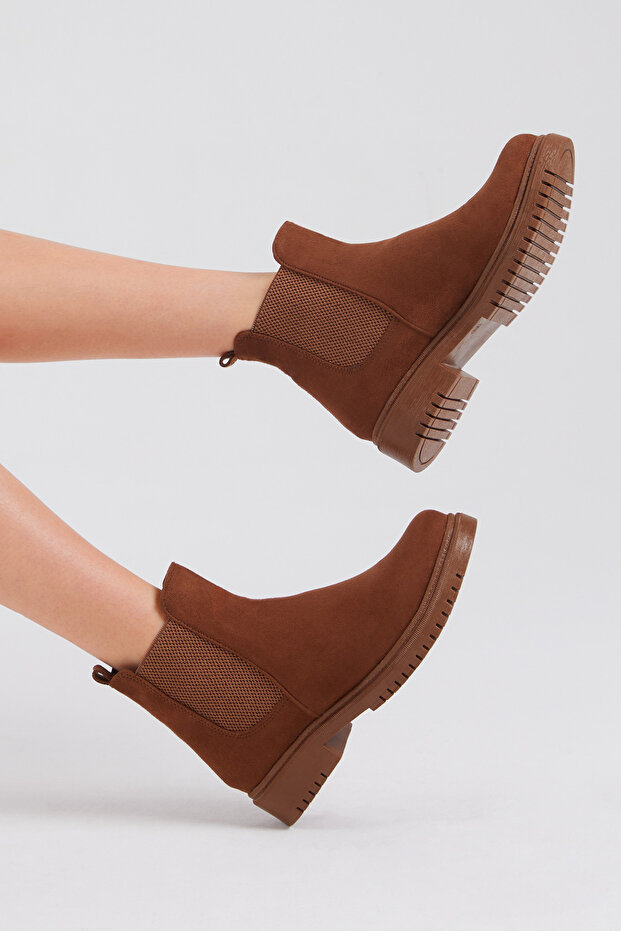 Damskie brązowe, zamszowe, elastyczne i wygodne buty typu Mold - 3