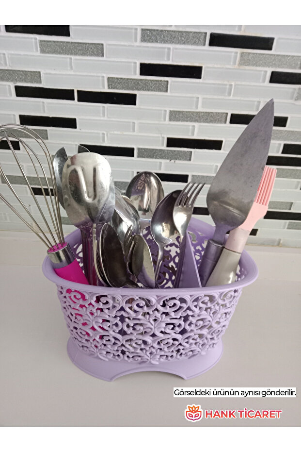 Spoon Holder Ivy Designed Plastic Spoon Holder Lilac