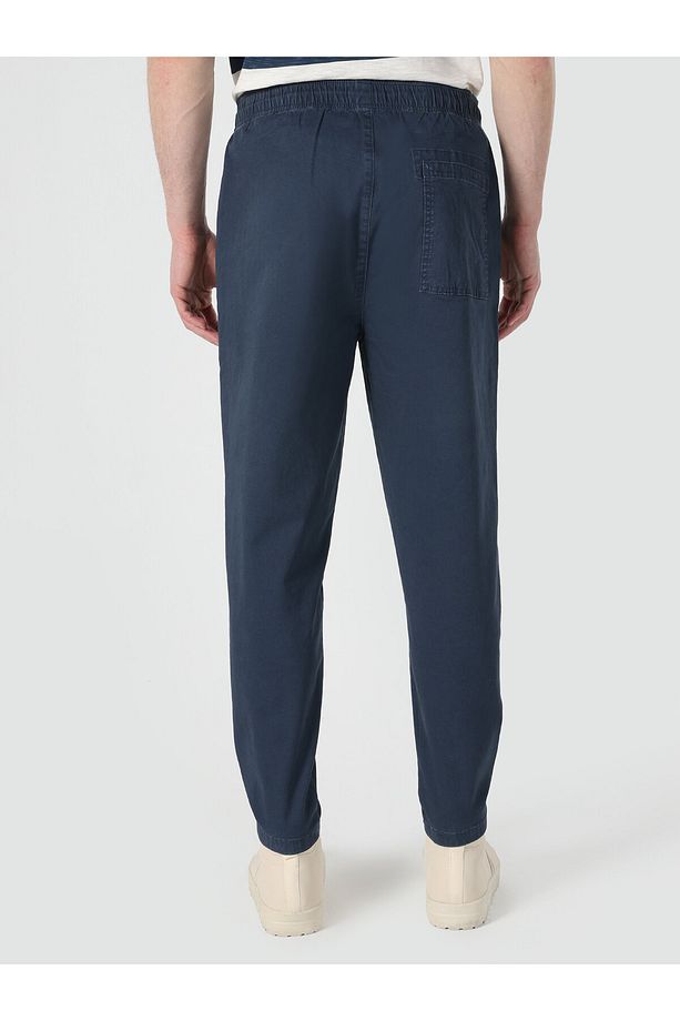 Regular Fit Orta Bel Düz Paça Lacivert Erkek Pantolon - 2