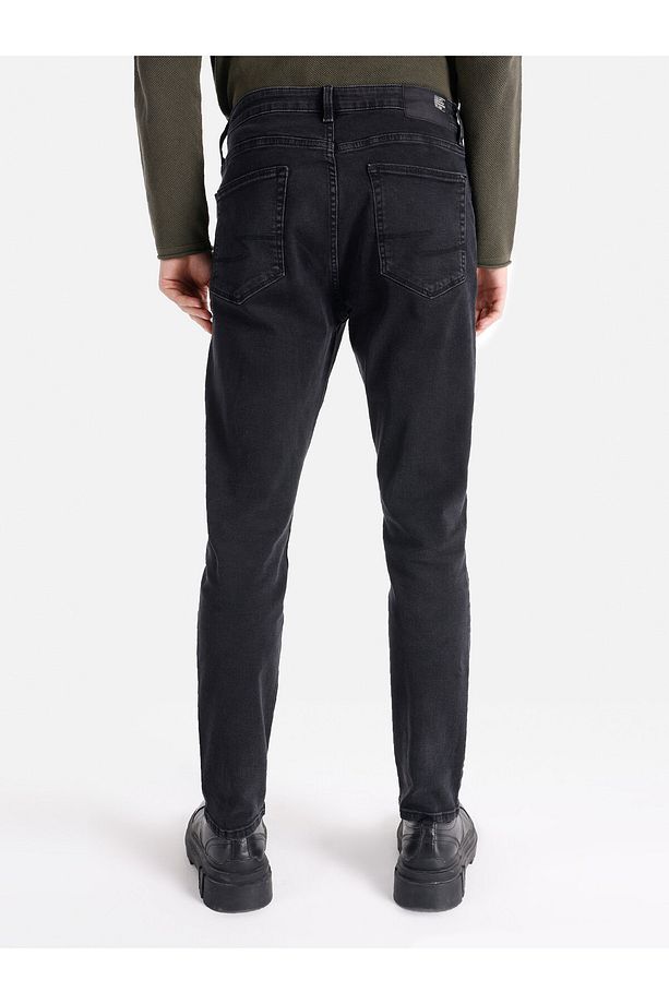067 Jack Regular Fit Normal Bel Daralan Paça Siyah Erkek Pantolon - 2
