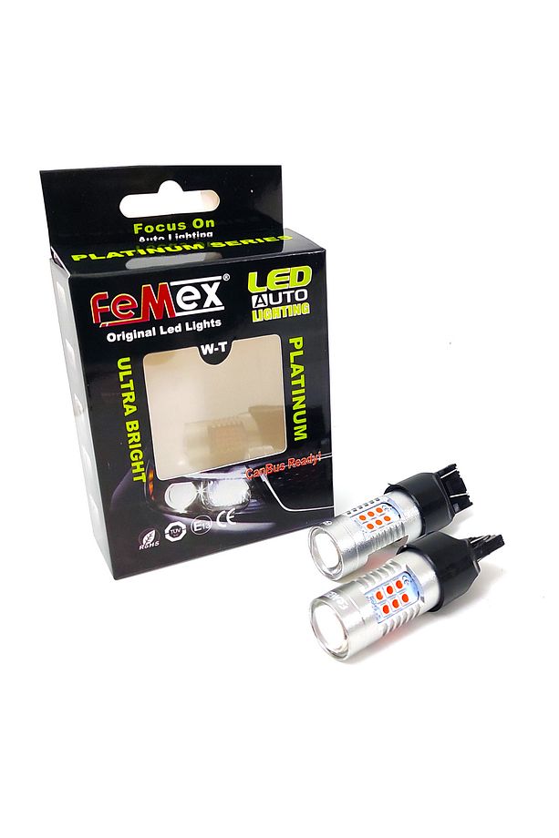 Platinum T20-7443-15w- Dipsiz Çift Duy Led Ampul Kırmızı Mercekli - 4