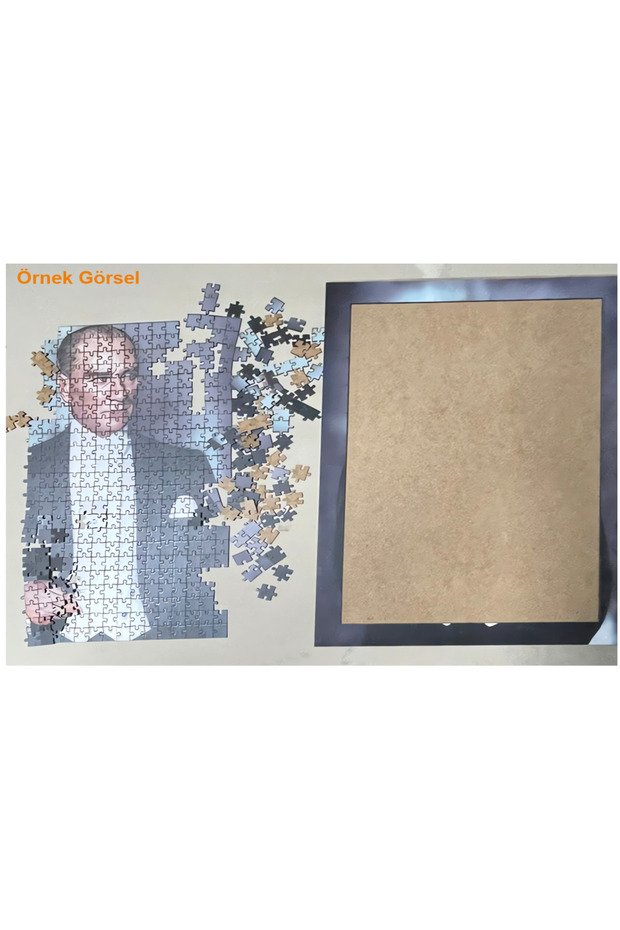 Modern Sanat Güneş Dekoratif Çift Katlı Çerçeveli Asılabilir Ahşap Puzzle 1000 PARÇA 50X70 - 3