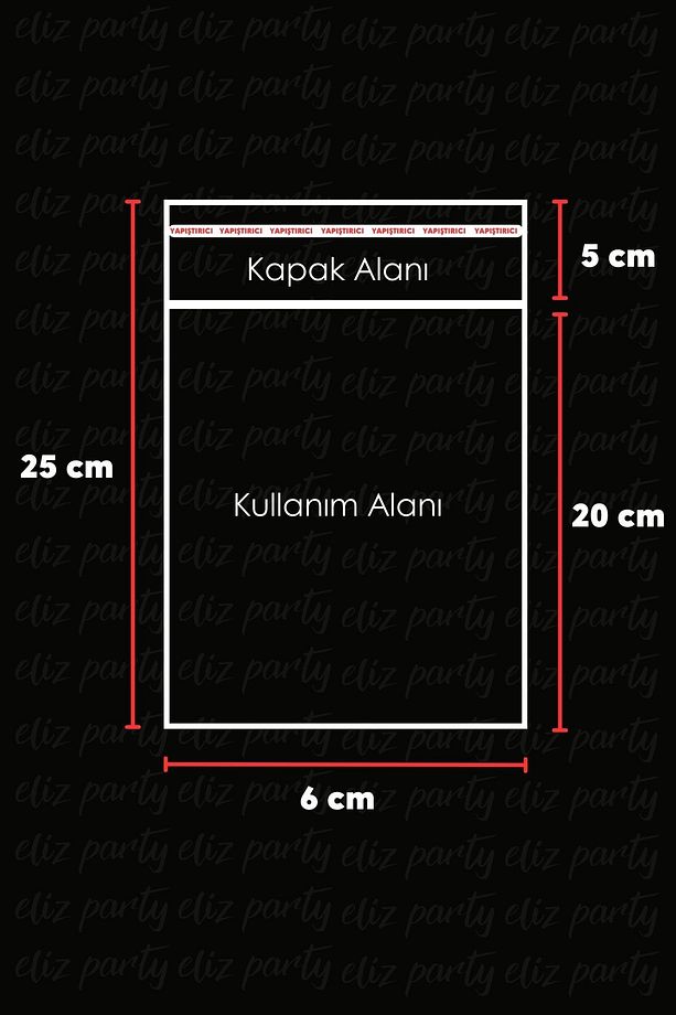 6x25cm Şeffaf Bantlı Yapışkanlı Opp Parlak Jelatin Poşet Bijuteri Aksesuar Paketleme Poşeti 100 Ad - 2