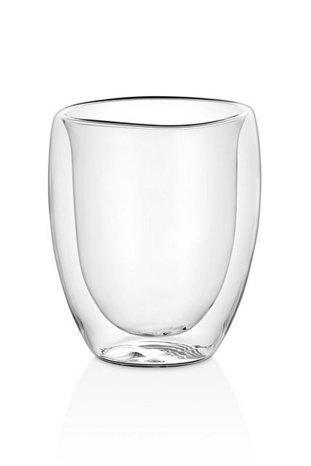 Çift Camlı Çift Cidarlı Cam Kupa 250ml Ev Ofis Fincanı Çift Katlı Isı Yalıtımlı Kulplu Cam Bardak - 2