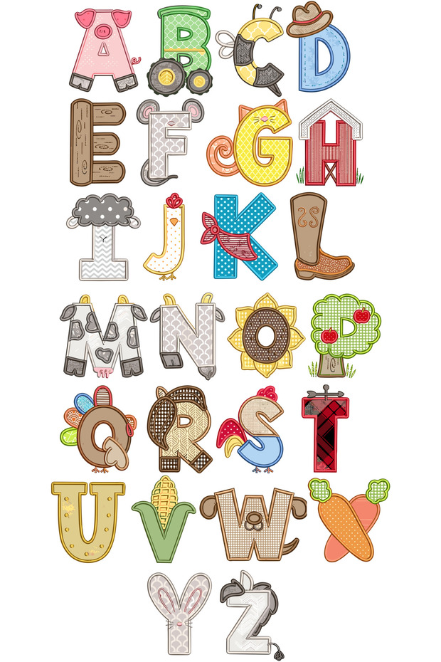 Shaped Alphabet Sticker