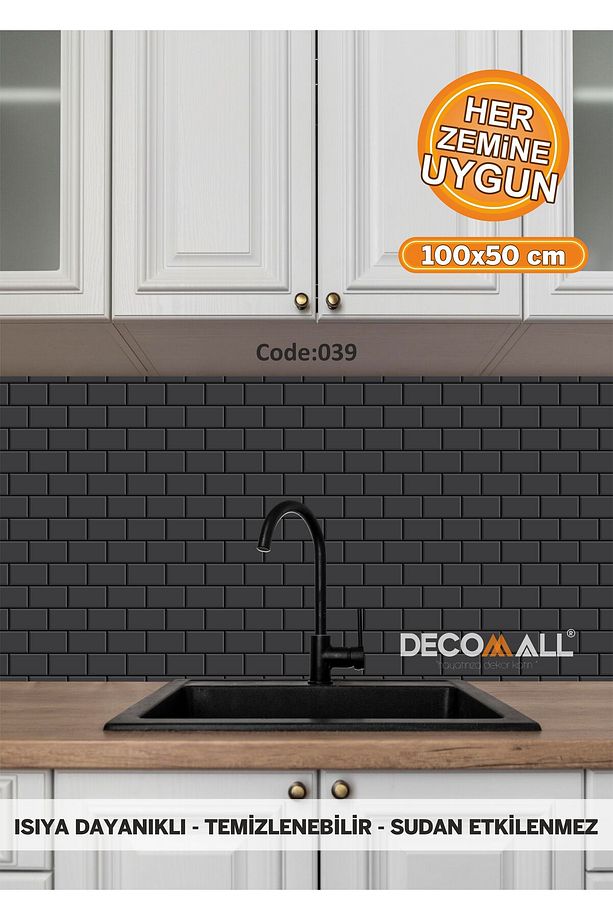 39 Code YAPIŞKANLI DESENLİ FOLYO DUVAR DOLAP MUTFAK TEZGAH ARASI FOLYO KAPLAMA(50x100cm) - 1